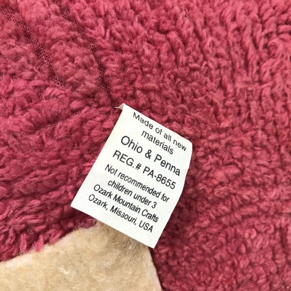 Vintage Rustic Santa Red Chenille Christmas Display, Ozark Mountain Crafts - Picture 7 of 7